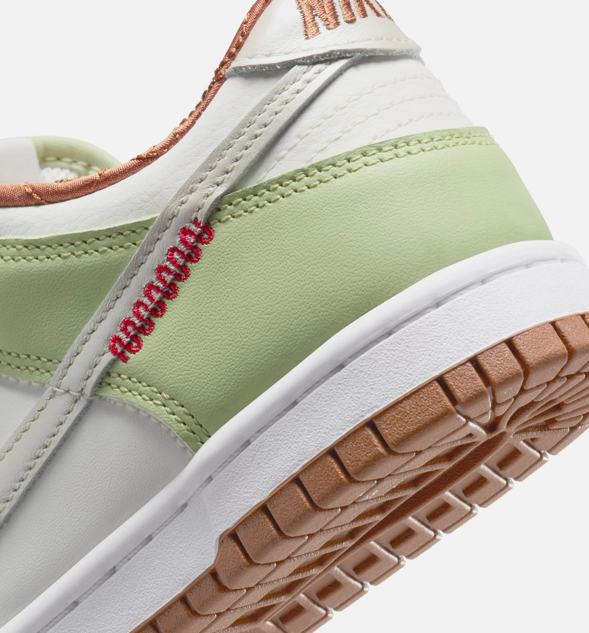Dunk Low Grade School Lifestyle Shoe Sail Light Bone White Olive Aura