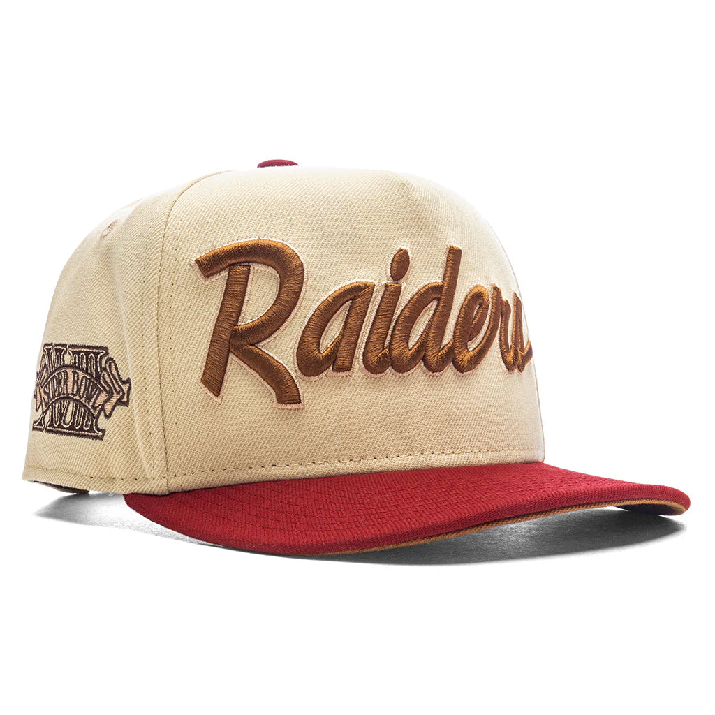 Feature x New Era 9FIFTY A Frame Snapback Las Vegas Raiders Vegas Gold Brick Red