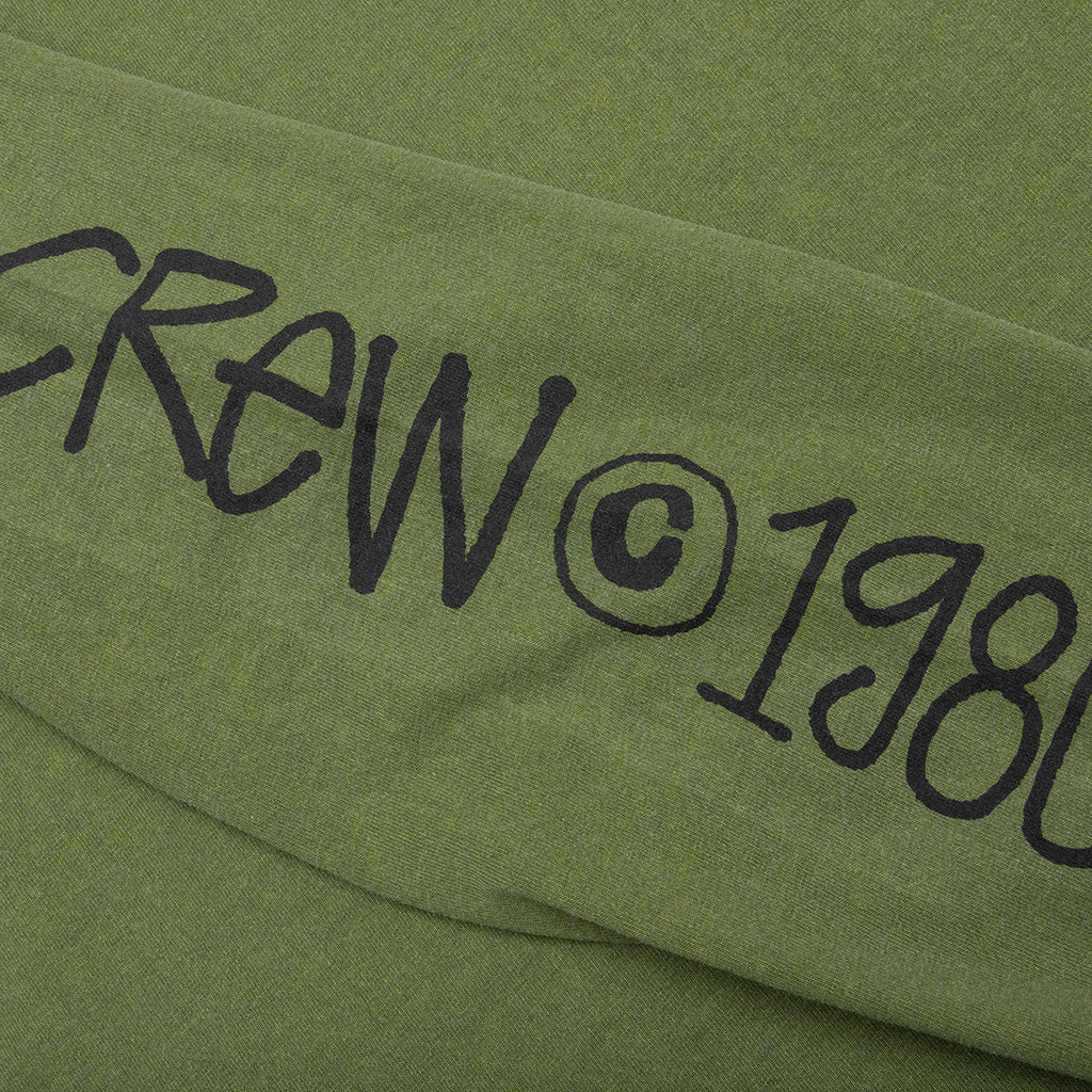 International Crew Pigment Dyed L S Tee Olive