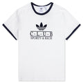 Womens Adidas x Sporty Rich T Shirt Core White Night Navy