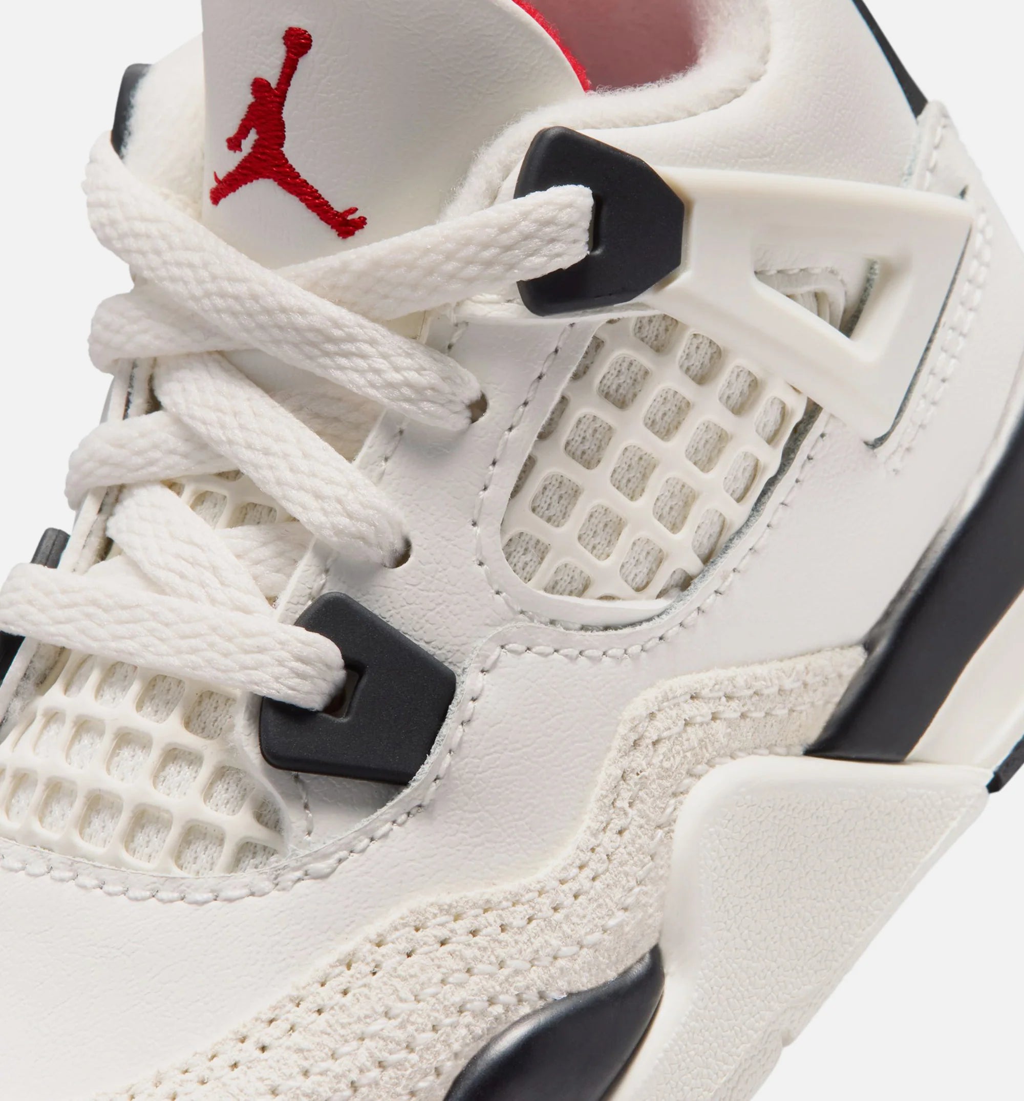 Air Jordan 4 Retro Flight Club Infant Toddler Lifestyle Shoe Sail Black University Red Free Shipping