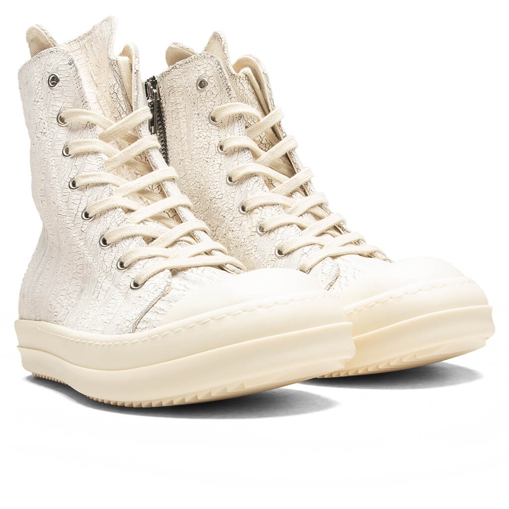 Denim Sneaks Milk White
