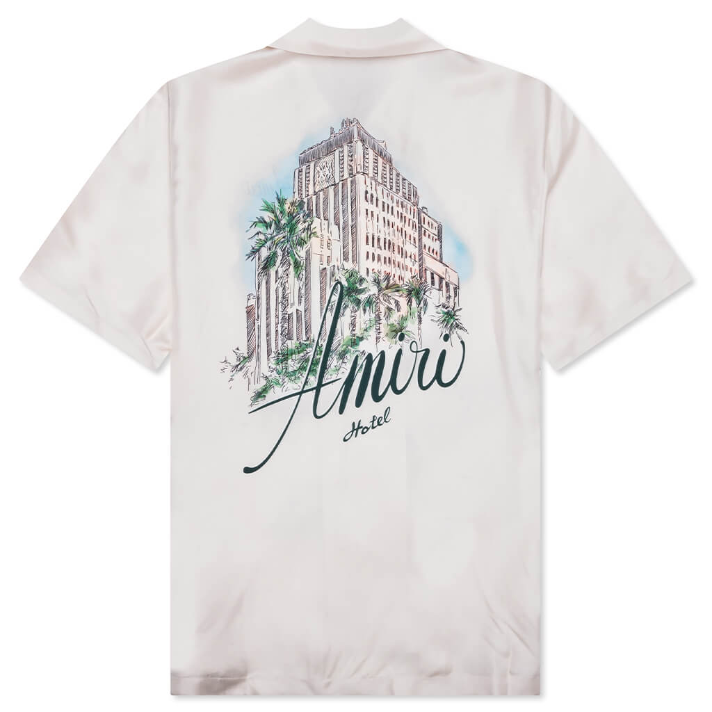 Amiri Hotel Bowling Shirt Alabaster