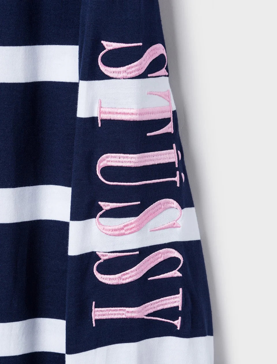 Striped Raglan Crew Mens Shirt Navy