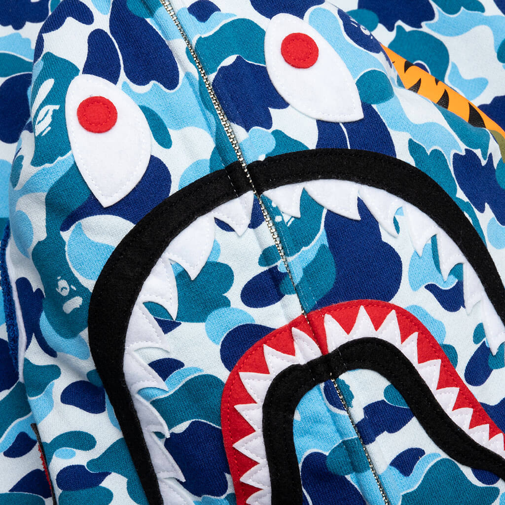Abc Camo Shark Full Zip Hoodie Blue