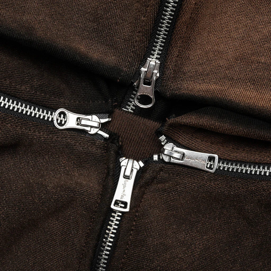 Rose Zip Hoodie Welder Brown