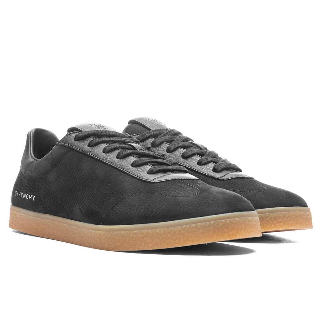 Town Nubuck and Leather Sneakers Black