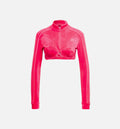 Jeremy Scott Velour Bra Track Top Womens Top Pink