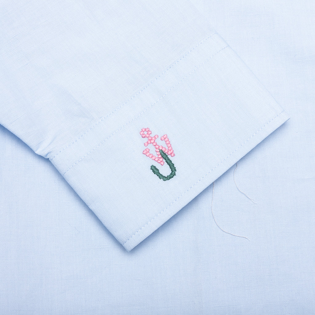 Window Embroidery Shirt Light Blue