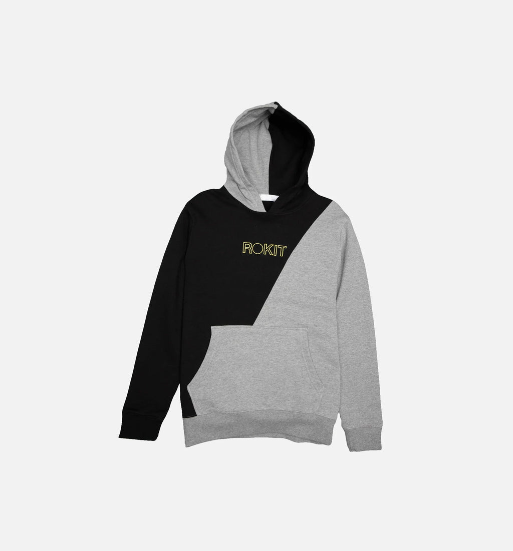 Split Mens Hoodie Black Black