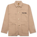 Washed Duck Coverall Jacket Beige
