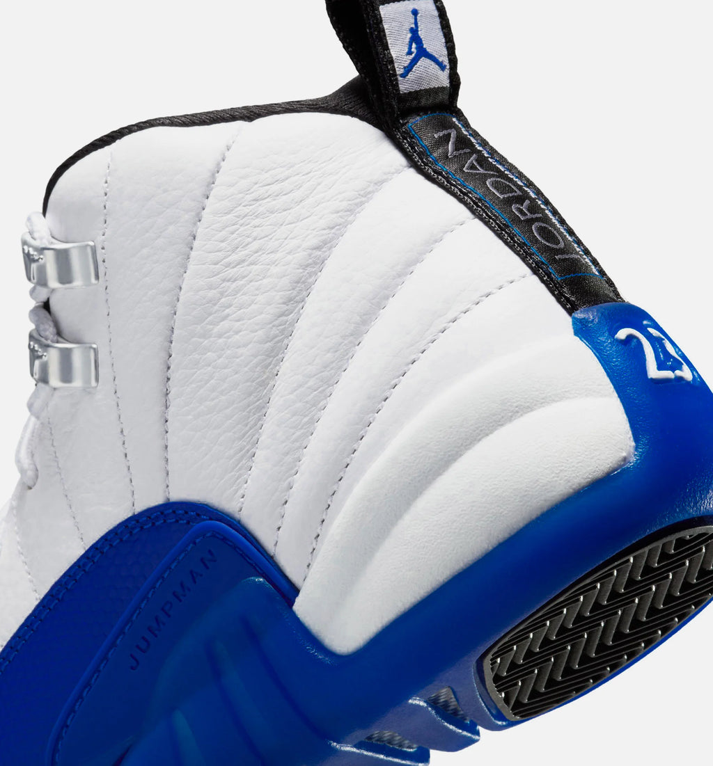 Air Jordan 12 Retro White and Game Royal Grade School Lifestyle Shoe White Black Game Royal