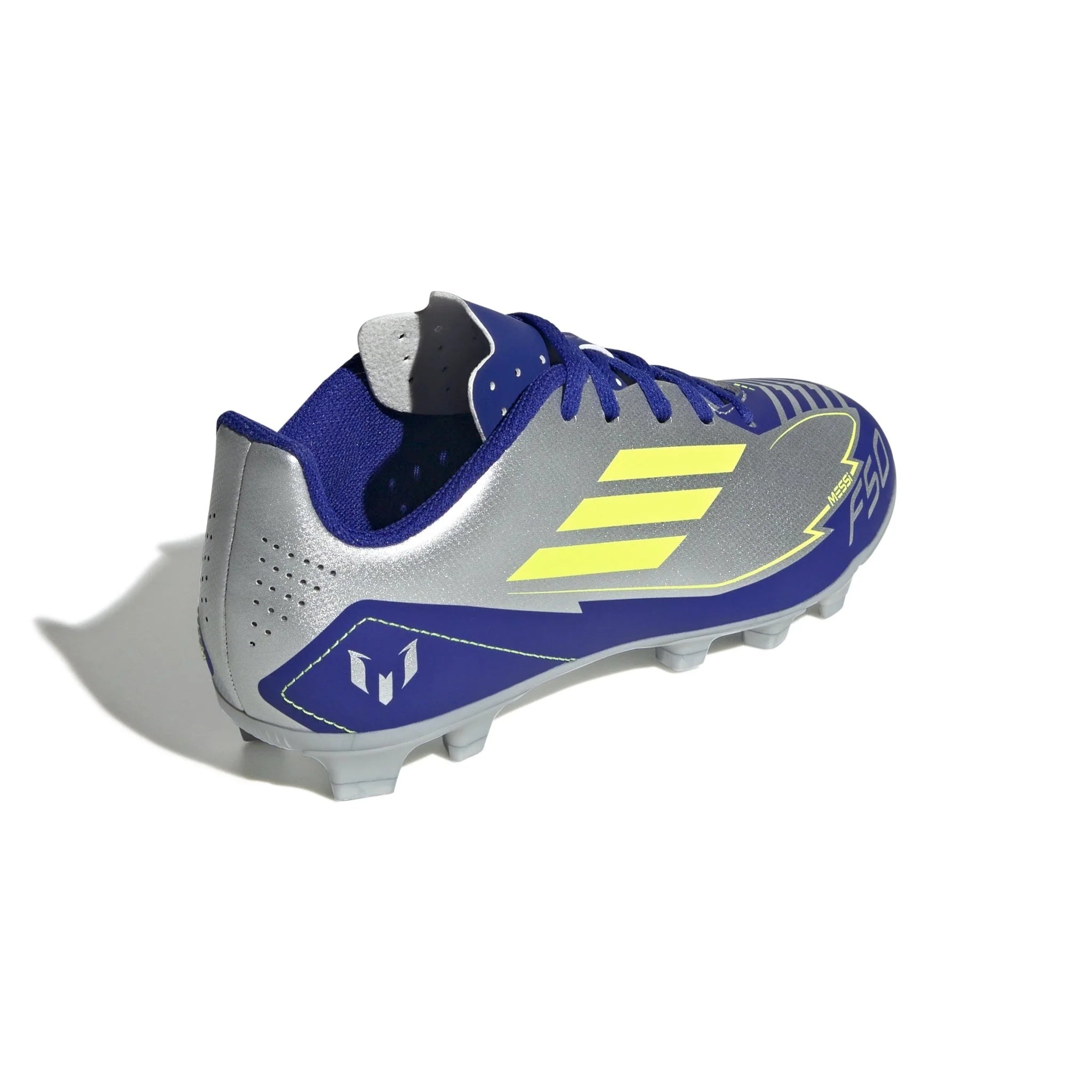 adidas F50 Club Messi Firm Multi Ground Boots Junior Silver