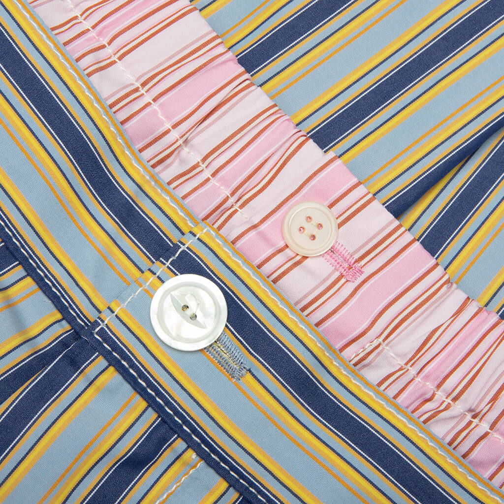 Striped Poplin Trousers Baltic