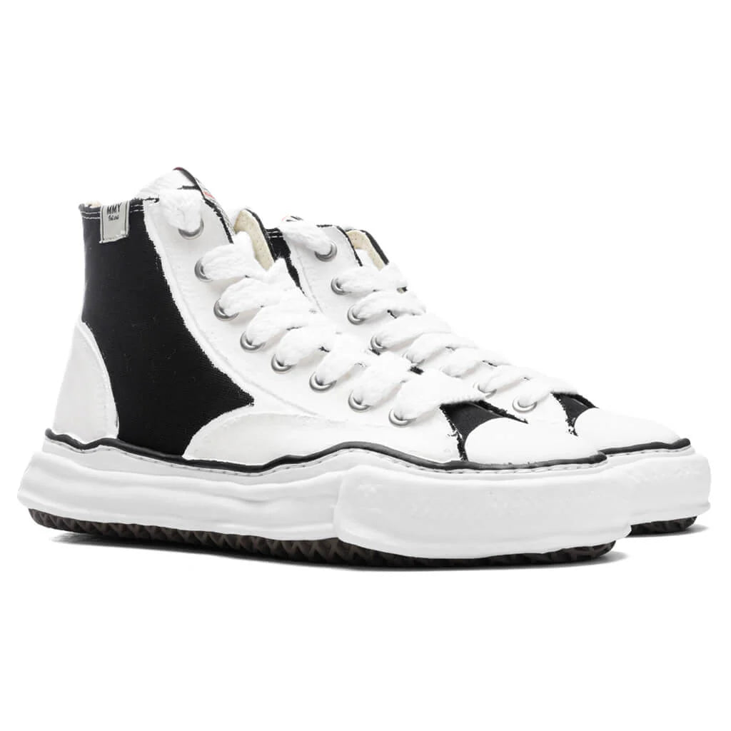 Peterson High OG Sole Rubber Painted Canvas Sneaker Black White