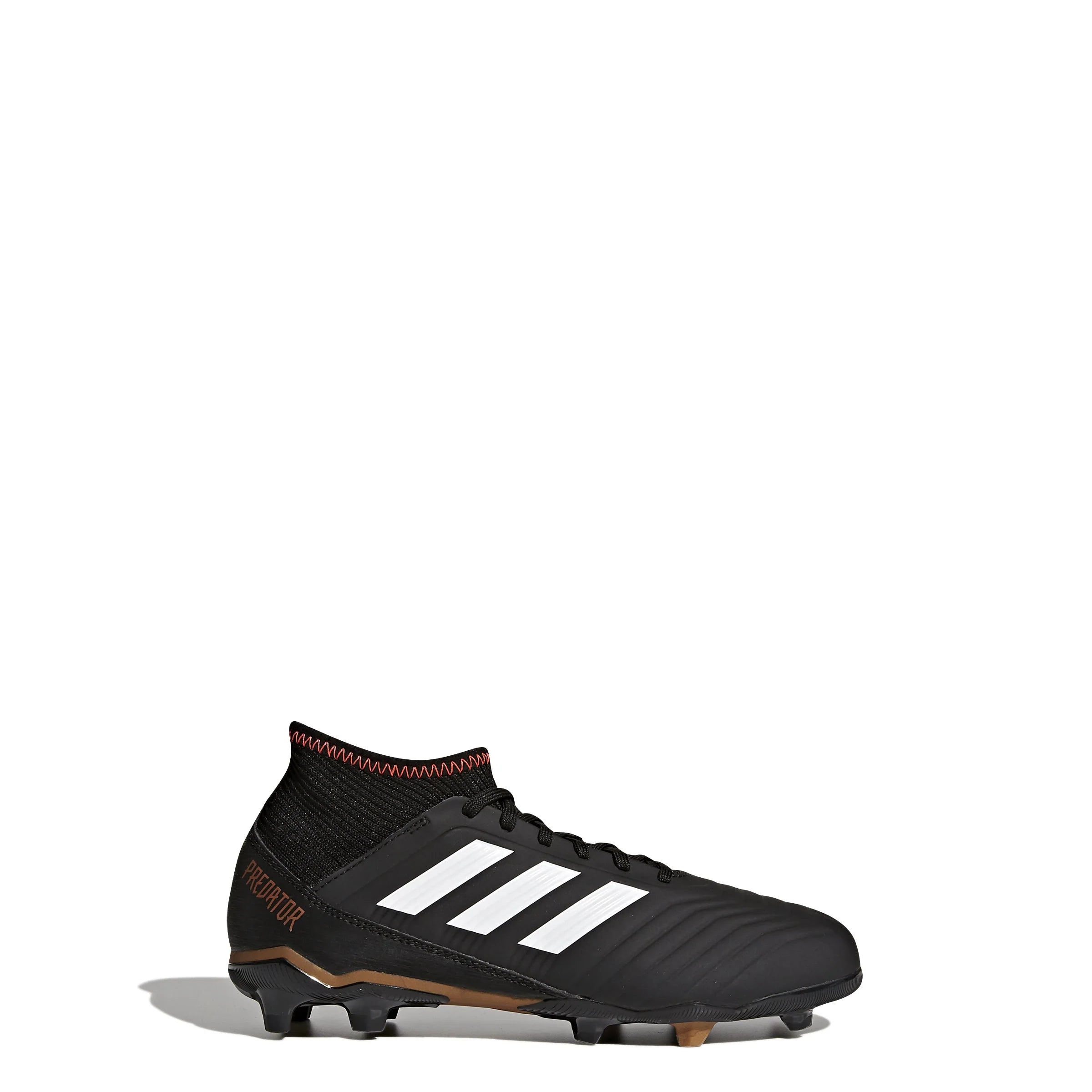 adidas Predator 183 FG Firm Ground Youth Soccer Cleats Black White Solar Red