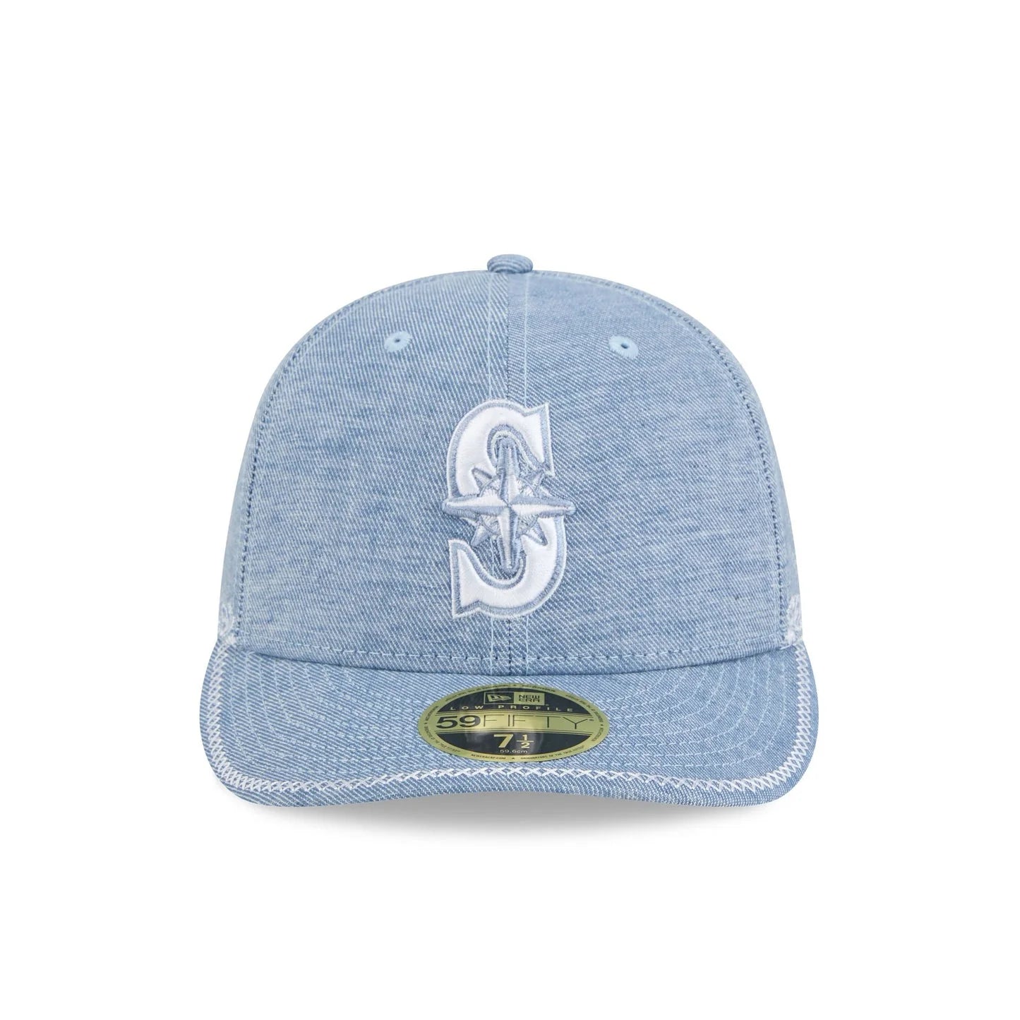 Seattle Mariners Hand Stitched Chambray Low Profile 59FIFTY Fitted