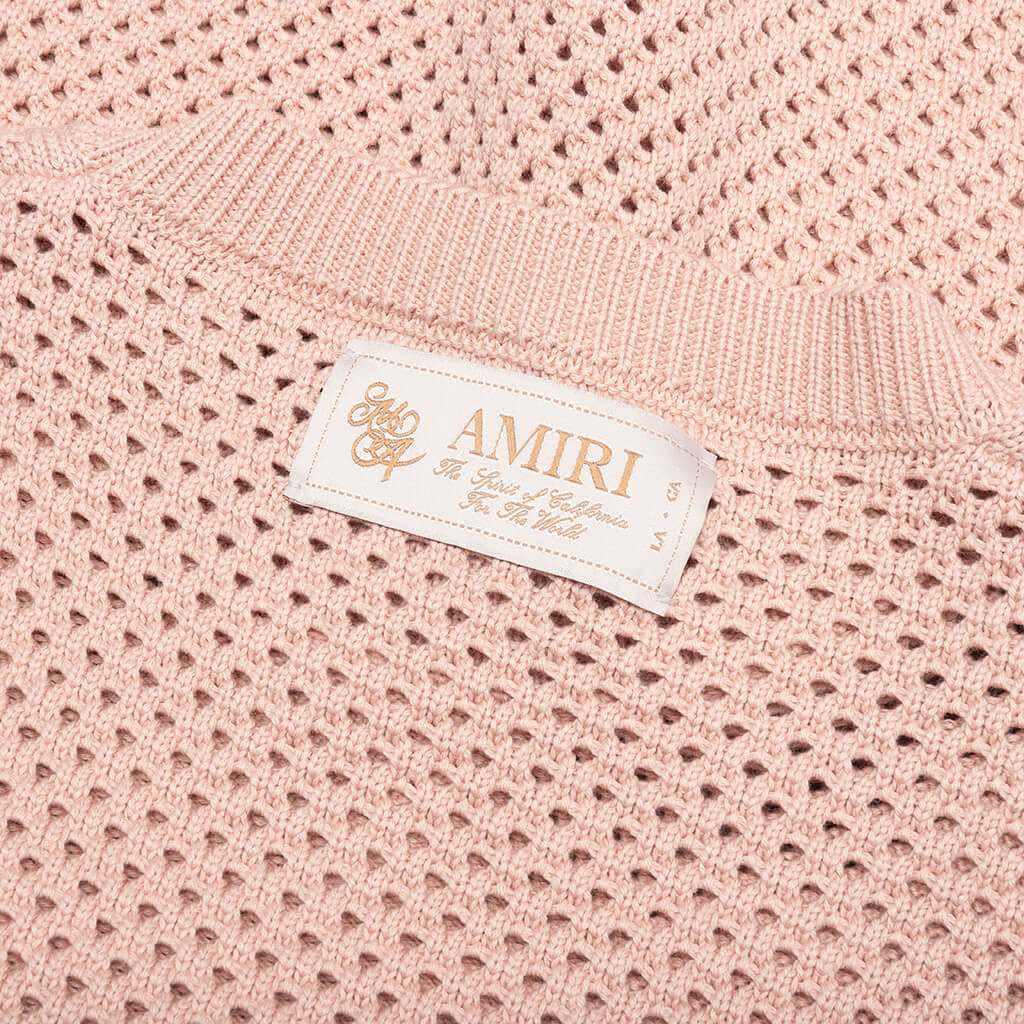 MA Swirl Crochet Crewneck Blush