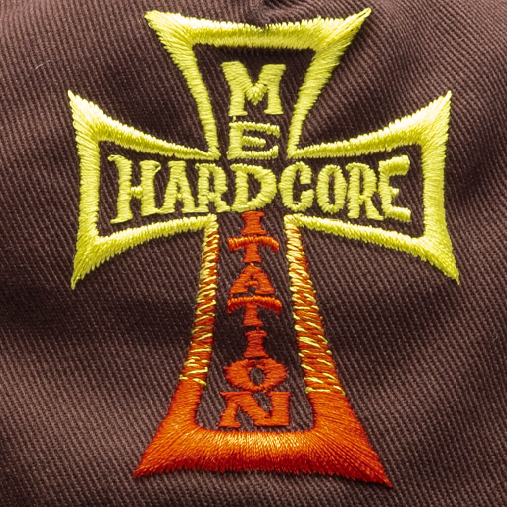 Hardcore Meditation Trucker Cap Brown