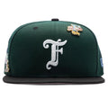 Feature x New Era Old English Plaza Snapback Dark Green Pink