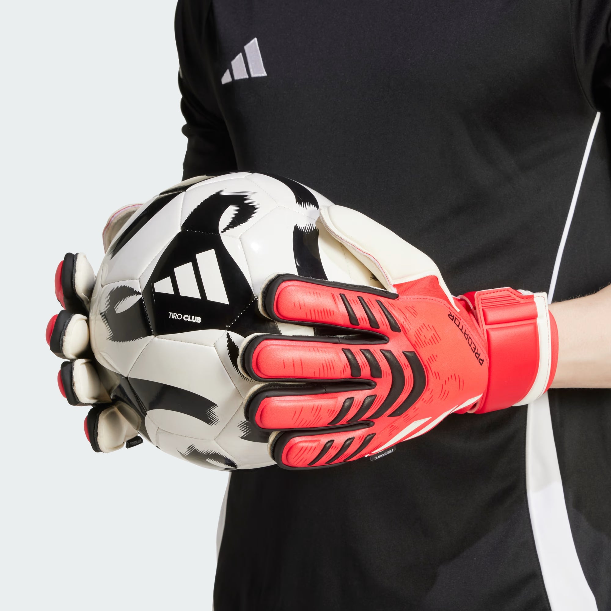adidas Predator Match Finger save Goalkeeper Gloves Red Black