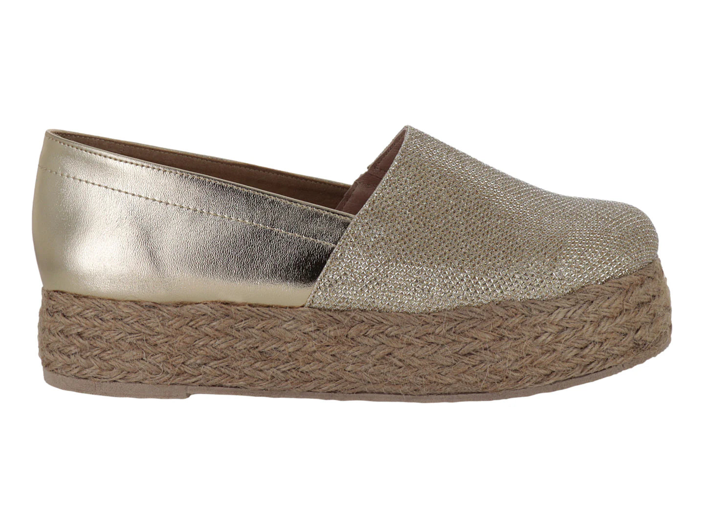 Sandalias de Cuña Luna Rosa Oro para Mujer