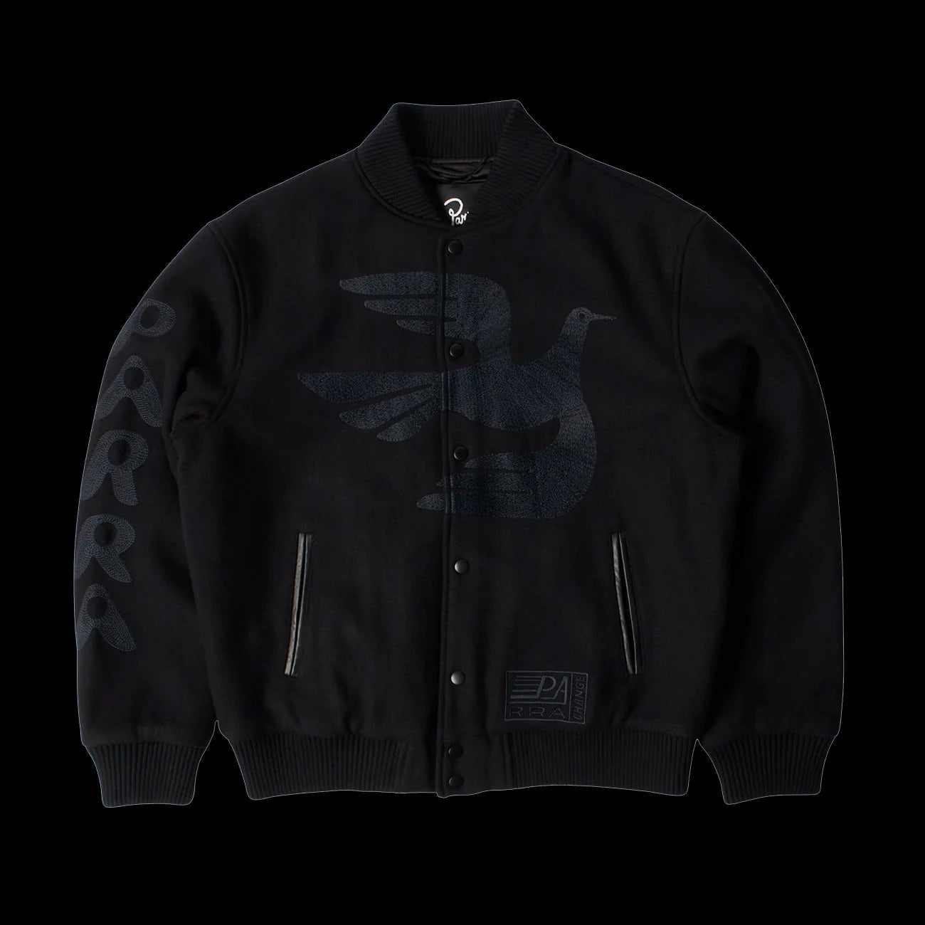 By Parra Not Movie Quality Varsity Jacket Black