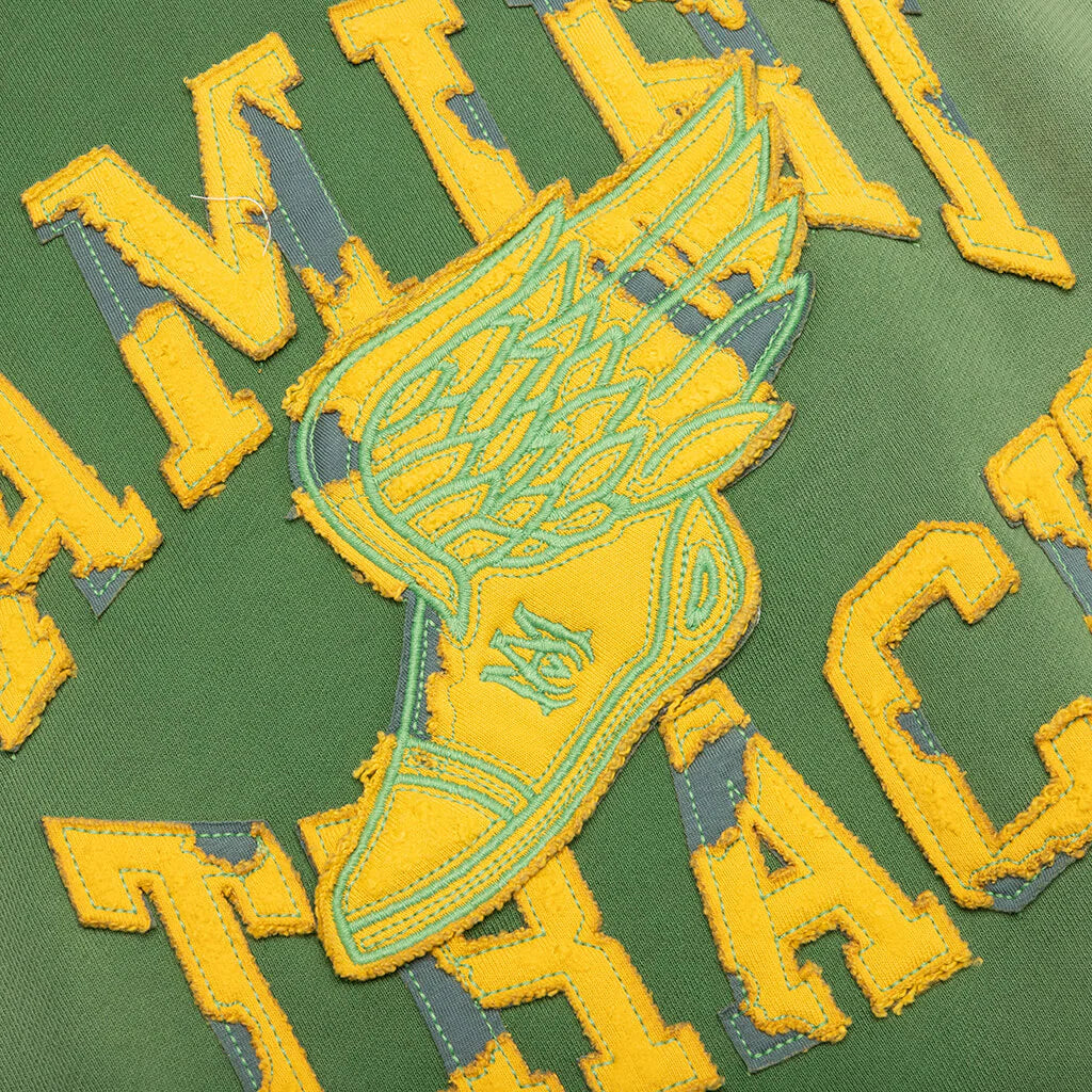 Track Cut Off Crewneck Green