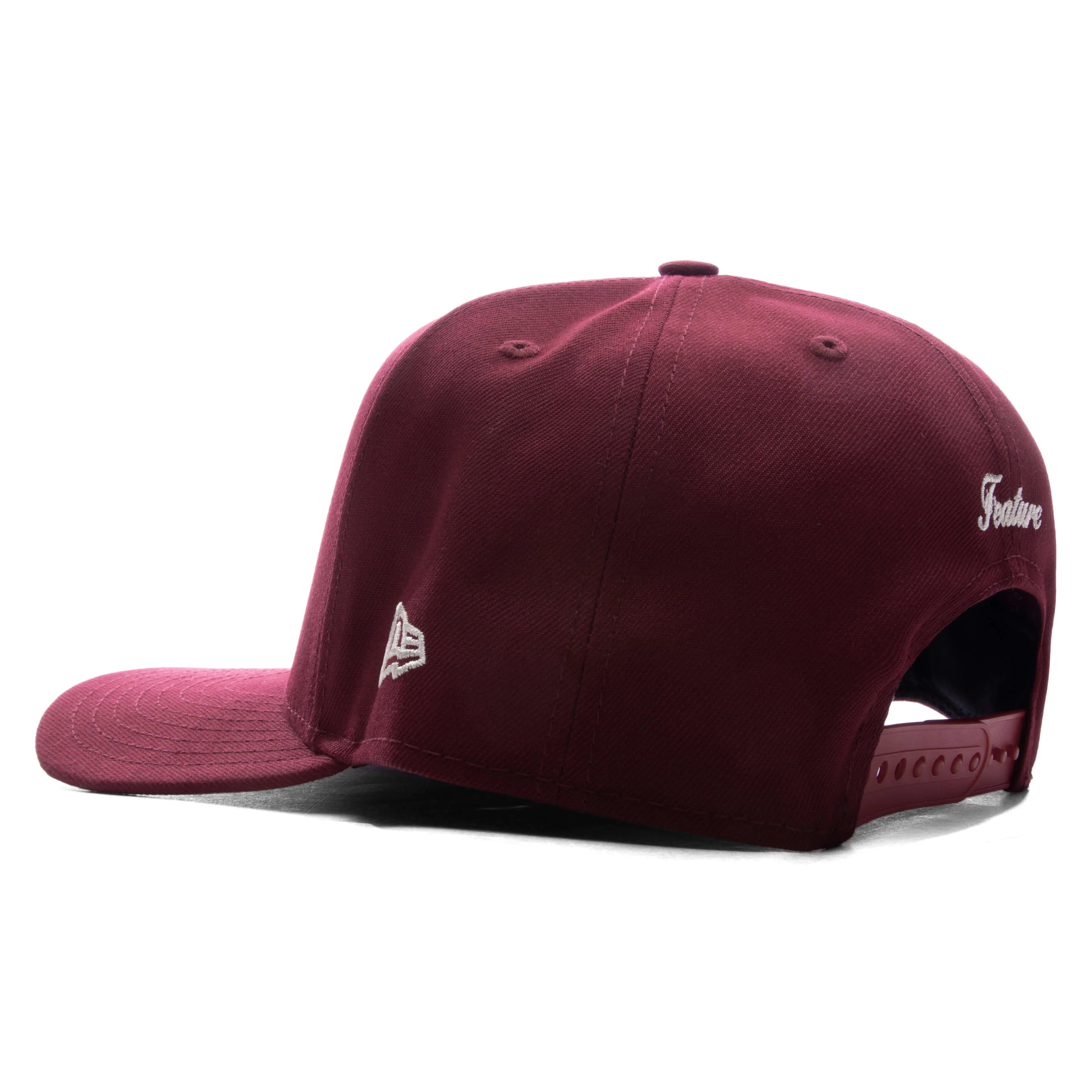 FEATURE x New Era 9FIFTY Curved A Frame Old English F Snapback Scarlet