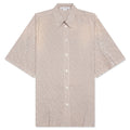 Monogram Button Up Shirt Warm Grey