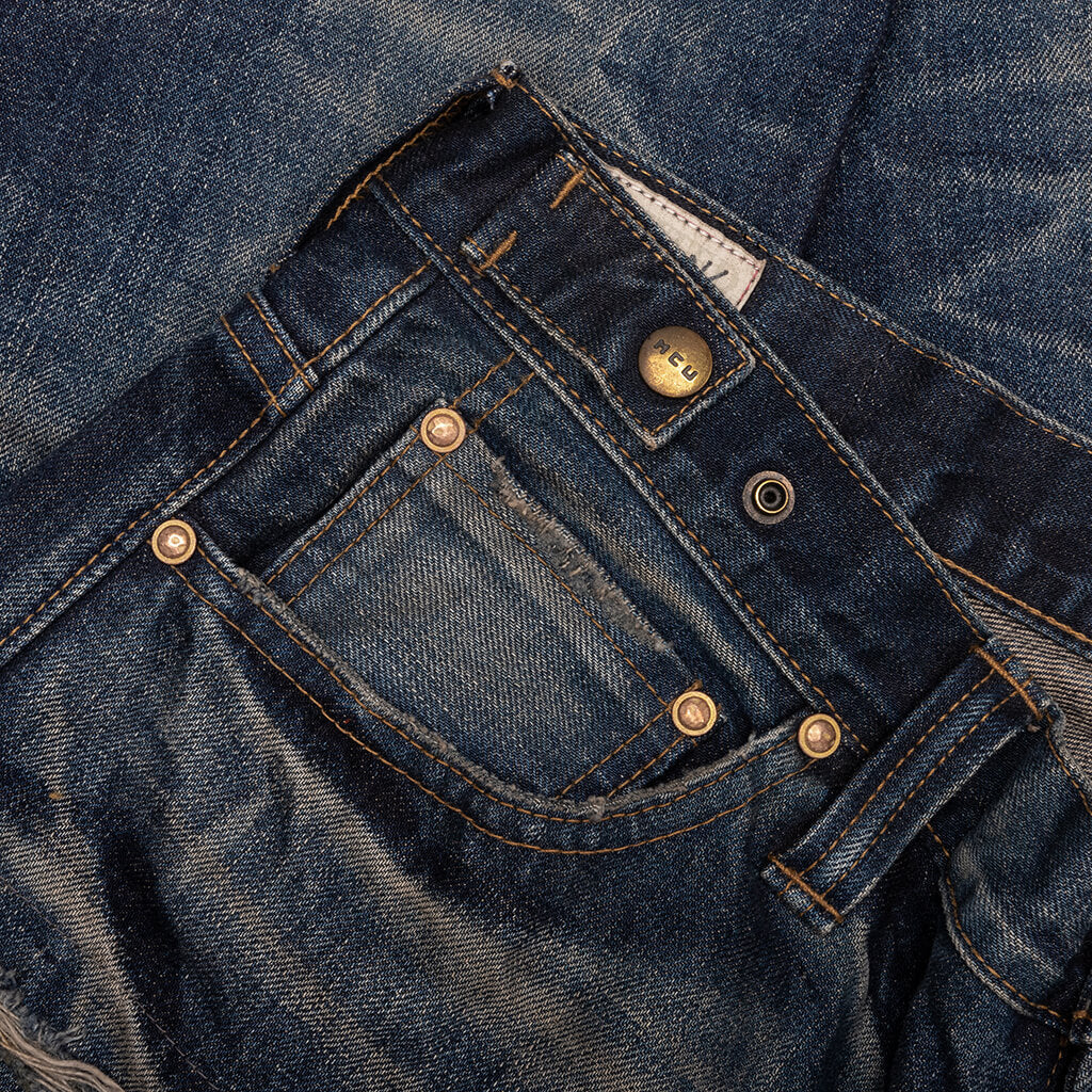 Edo Straight Aza Repaired Mid Blue