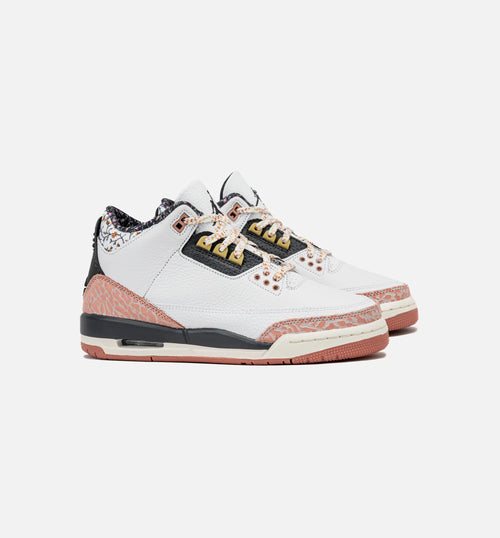 Air Jordan 3 Retro Ivory Grade School Lifestyle Shoe White Anthracite Red Sail