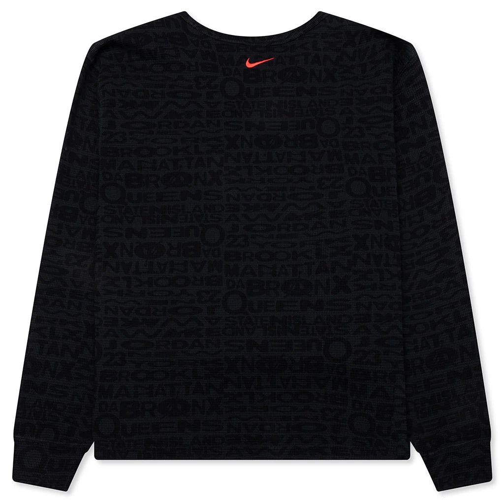 Jordan x Awake NY Thermal Long Sleeve Top Black White University Red