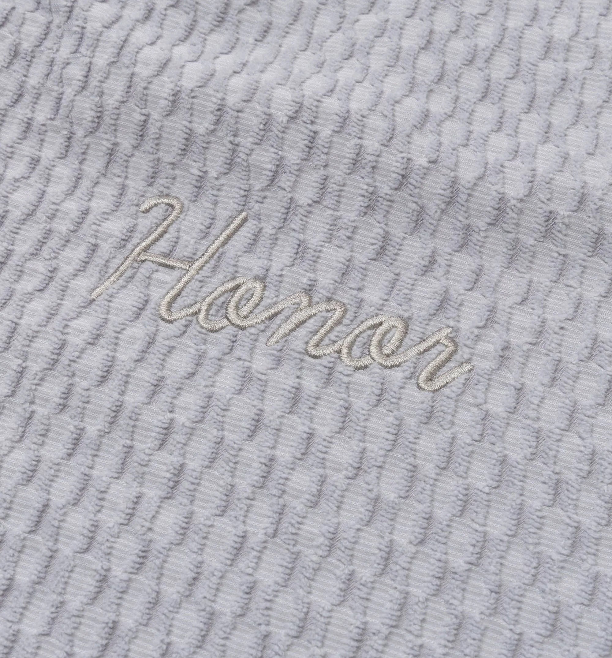 Textured Knit Quarter Zip Mens Short Sleeve Shirt Grey