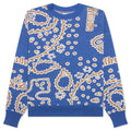 Bandana Knit Crewneck Light Blue