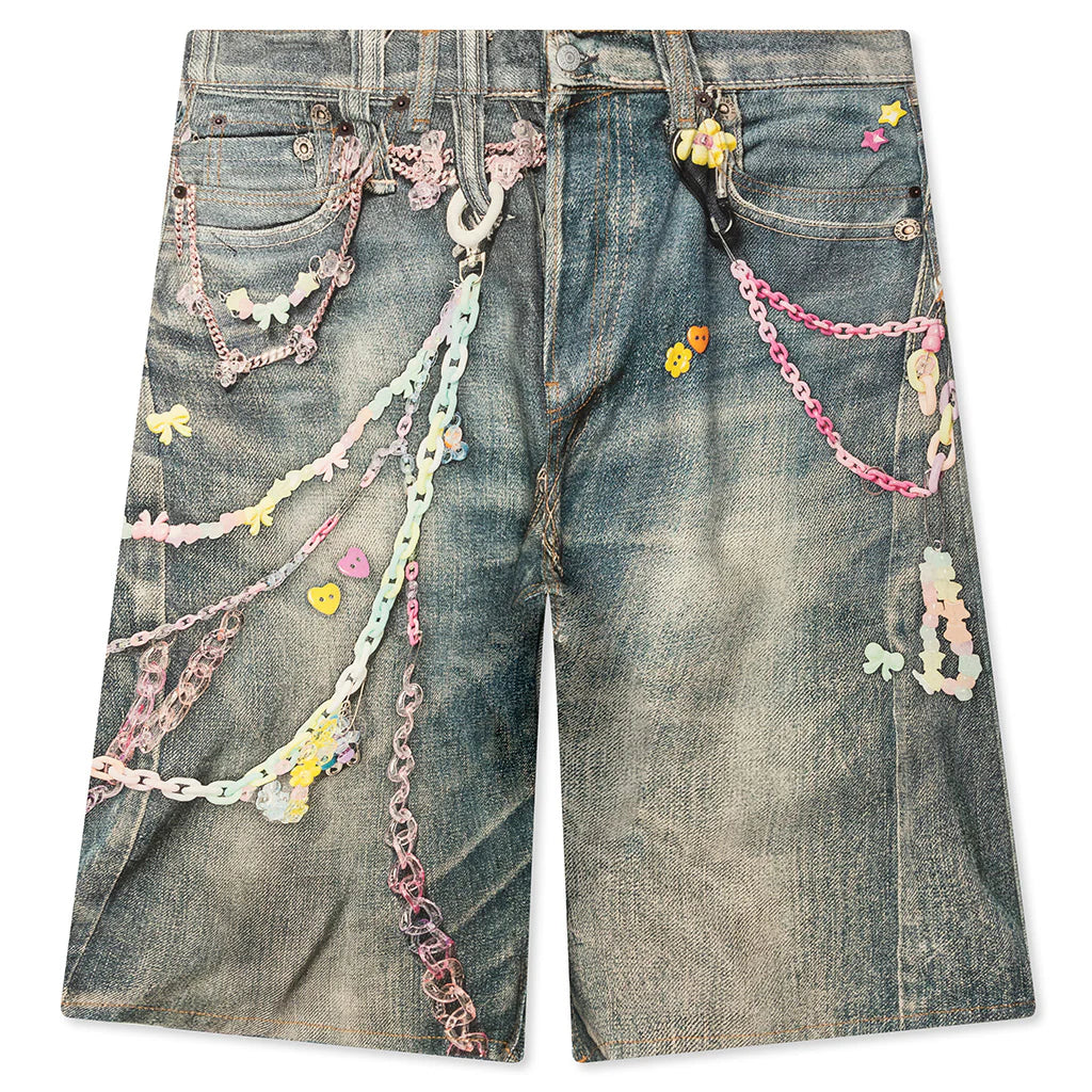Loose Fit Denim shorts Fn Mn Shor000264 Mid Blue