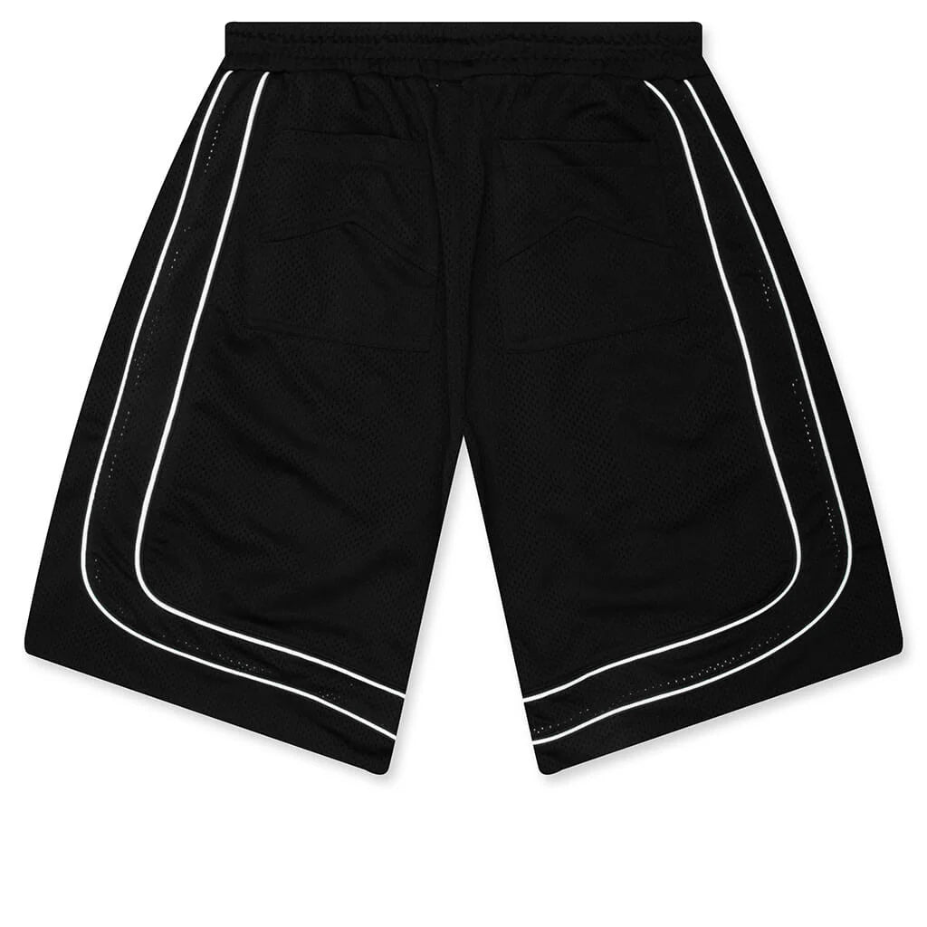 Baggy Mesh Basketball Short Black White