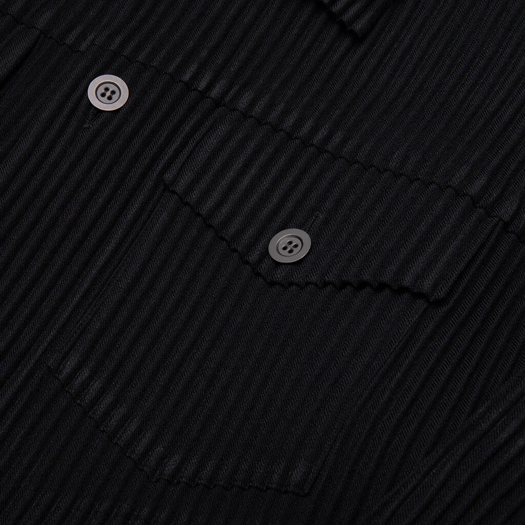 Wool Like Light Trucker Jacket Black