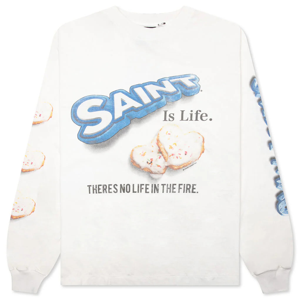 Saint Michael x Shermer Academy Heart Cookie L S Tee White