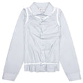 Loose Fit Button Shirt with White Accents Light Blue