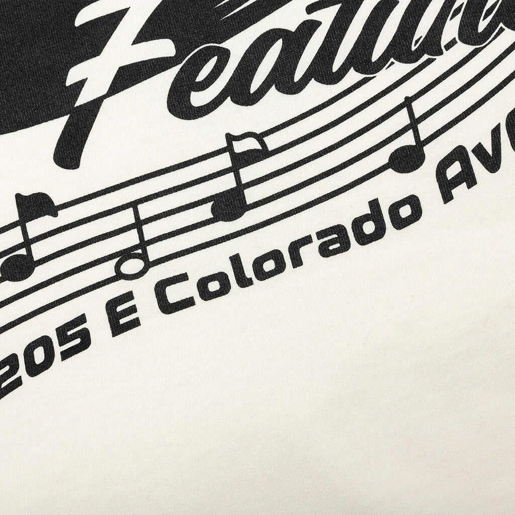Feature x Analog Dope Spin Vinyl Tee Cannoli Cream