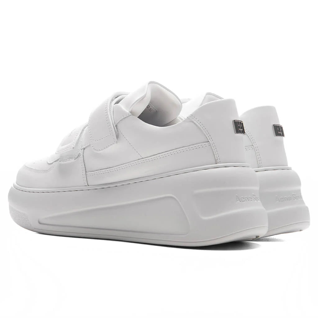 Velcro Strap Platform Sneakers Optic White