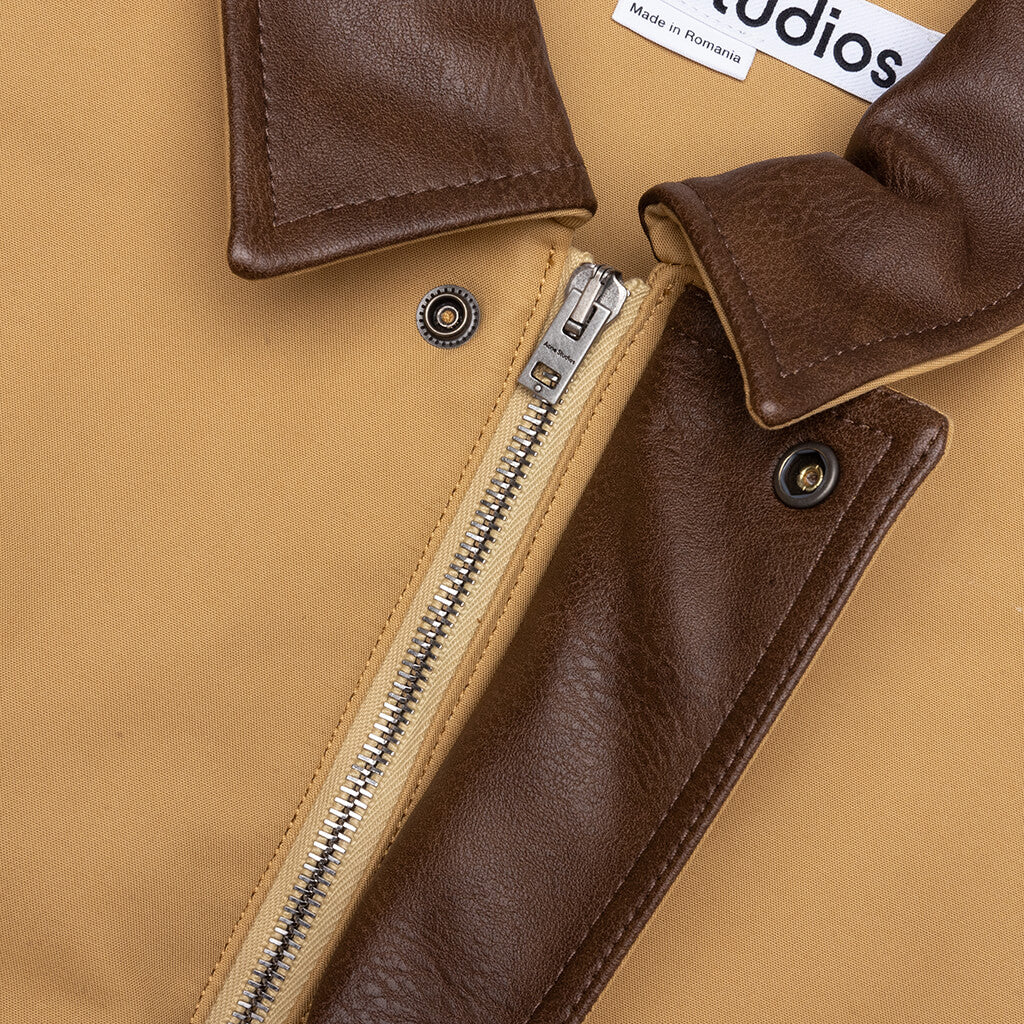 Double Cotton Satin Jacket Sand Beige