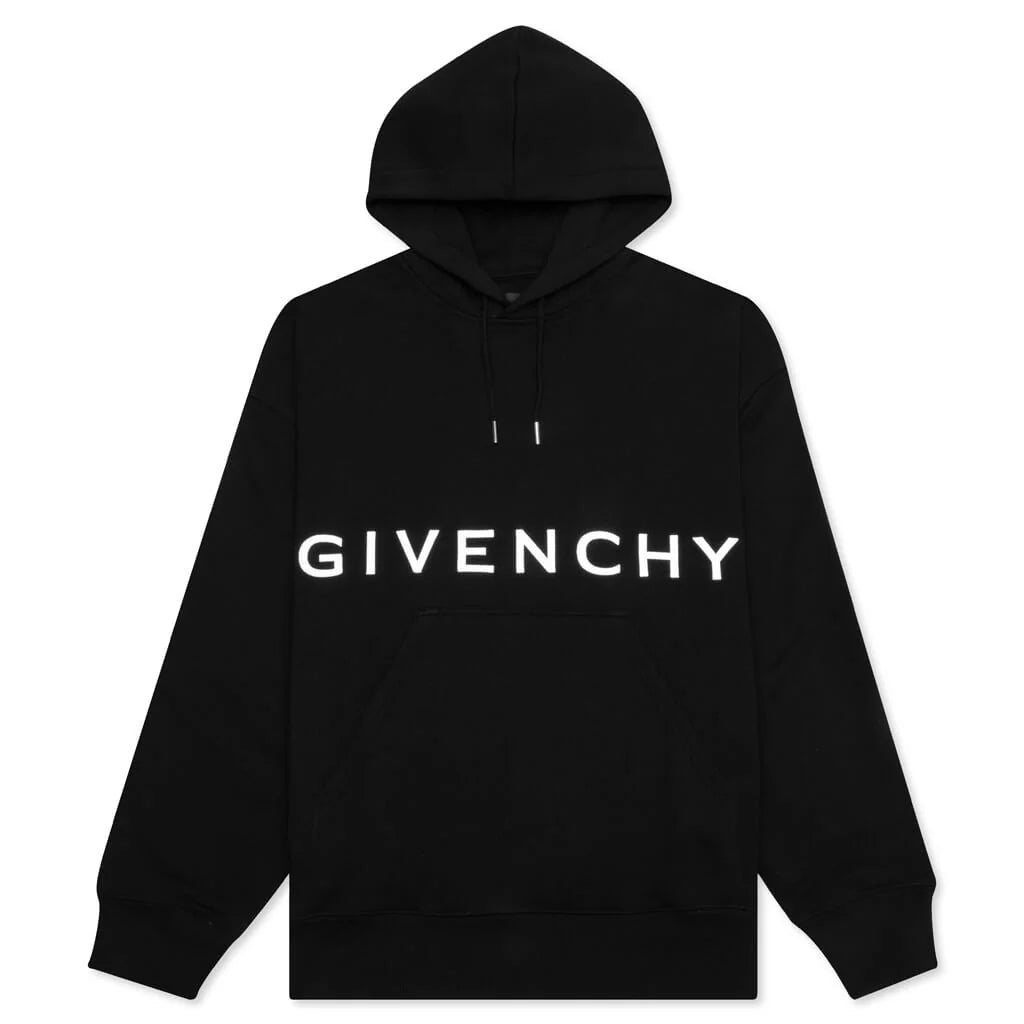 Embroidered Hoodie Classic Fit Black
