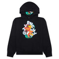 Psychedelic Boxy Fit Hoodie Black