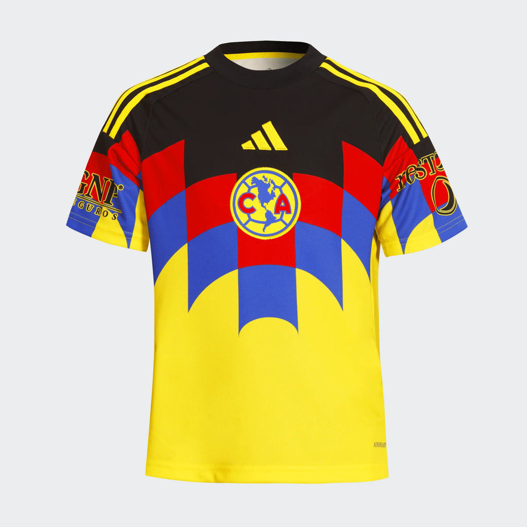 adidas Club América Youth Home Soccer Jersey 25 26 Yellow