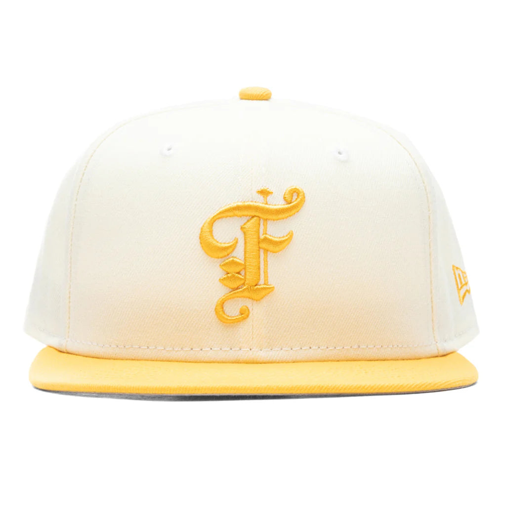 Feature x New Era OE Fitted Cap Off White Grilled Yellow