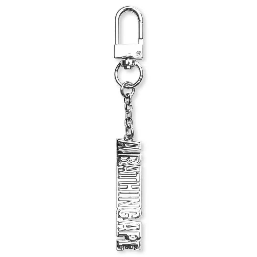 A Bathing Ape Metal Keychain Silver