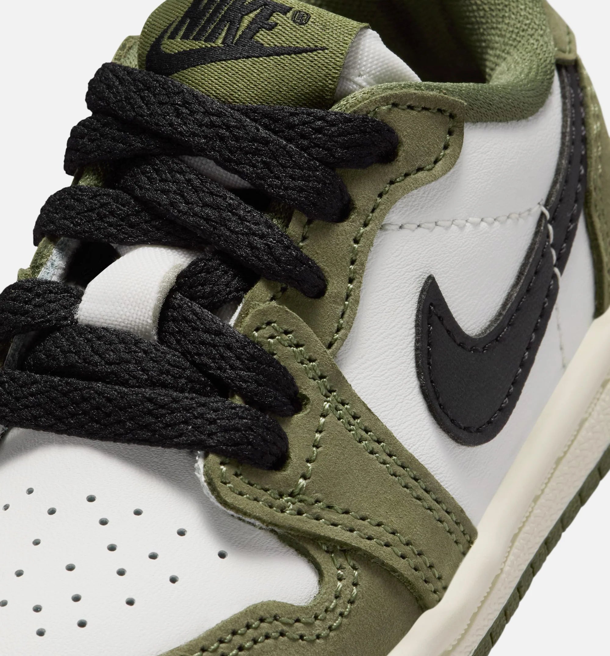Air Jordan 1 Low OG Medium Olive And Summit White Infant Toddler Lifestyle Shoe Medium Olive Black Summit White Sail