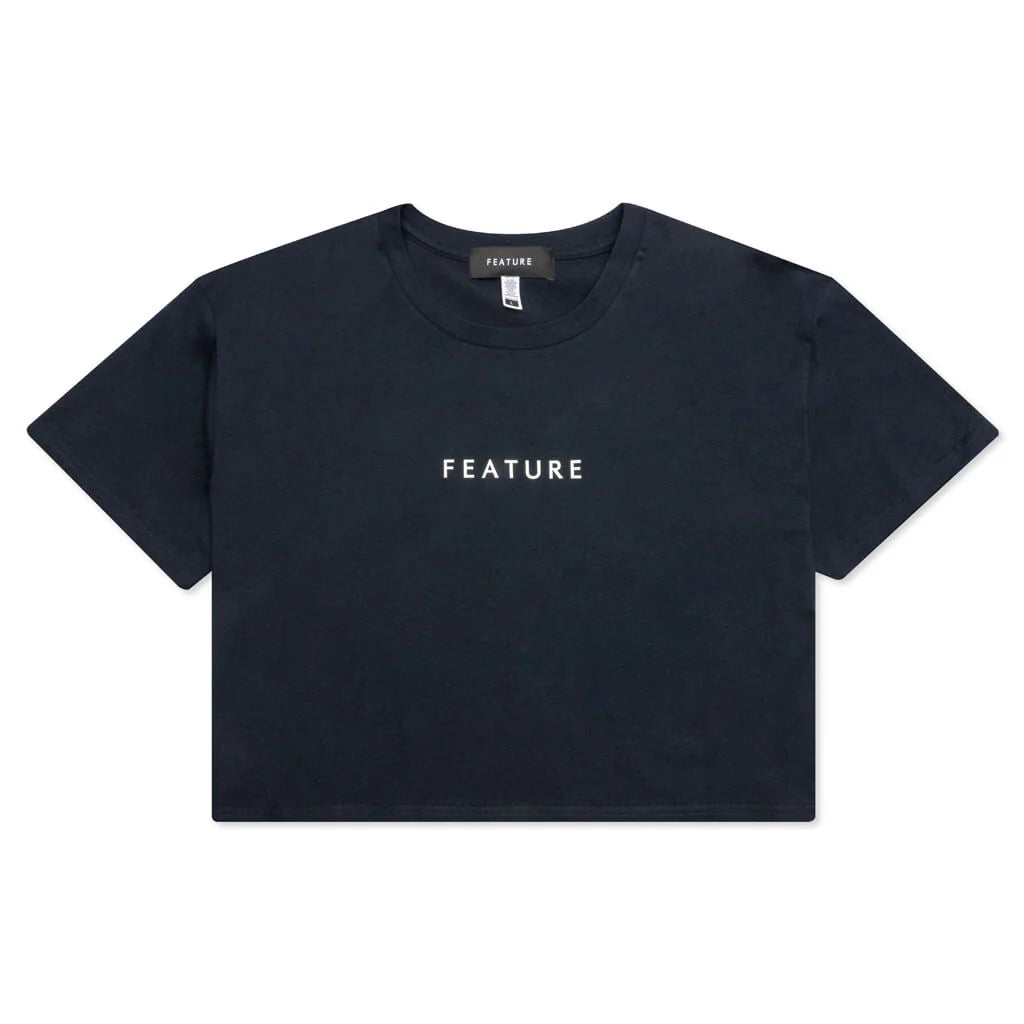 Womens Crop Top Navy